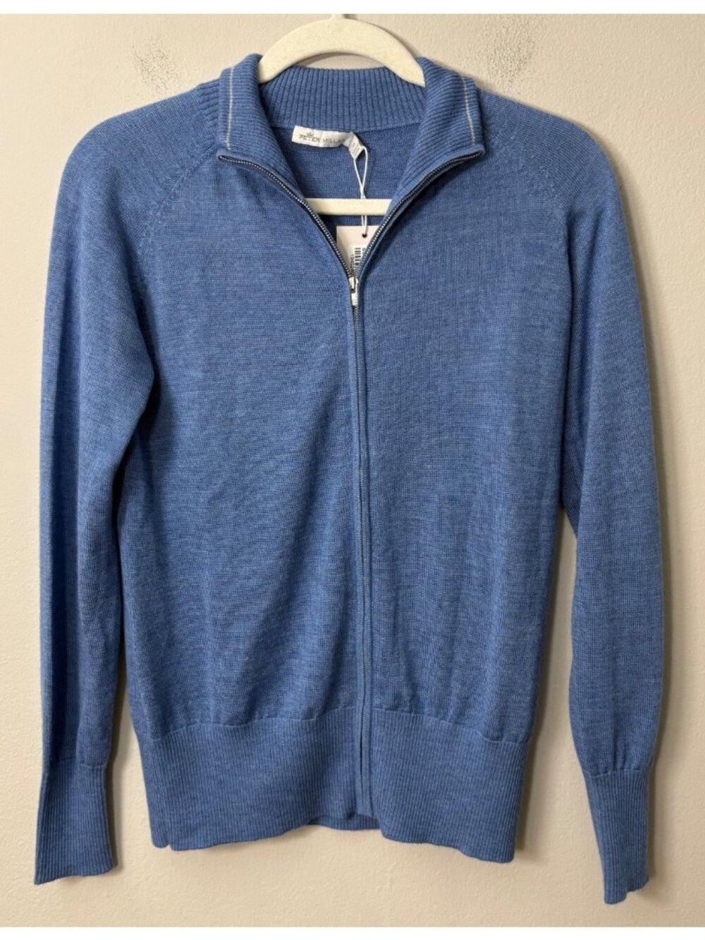 NEW Peter Millar Cashmere Silk Full-Zip Knit Long-Sleeve Sweater Womens Small